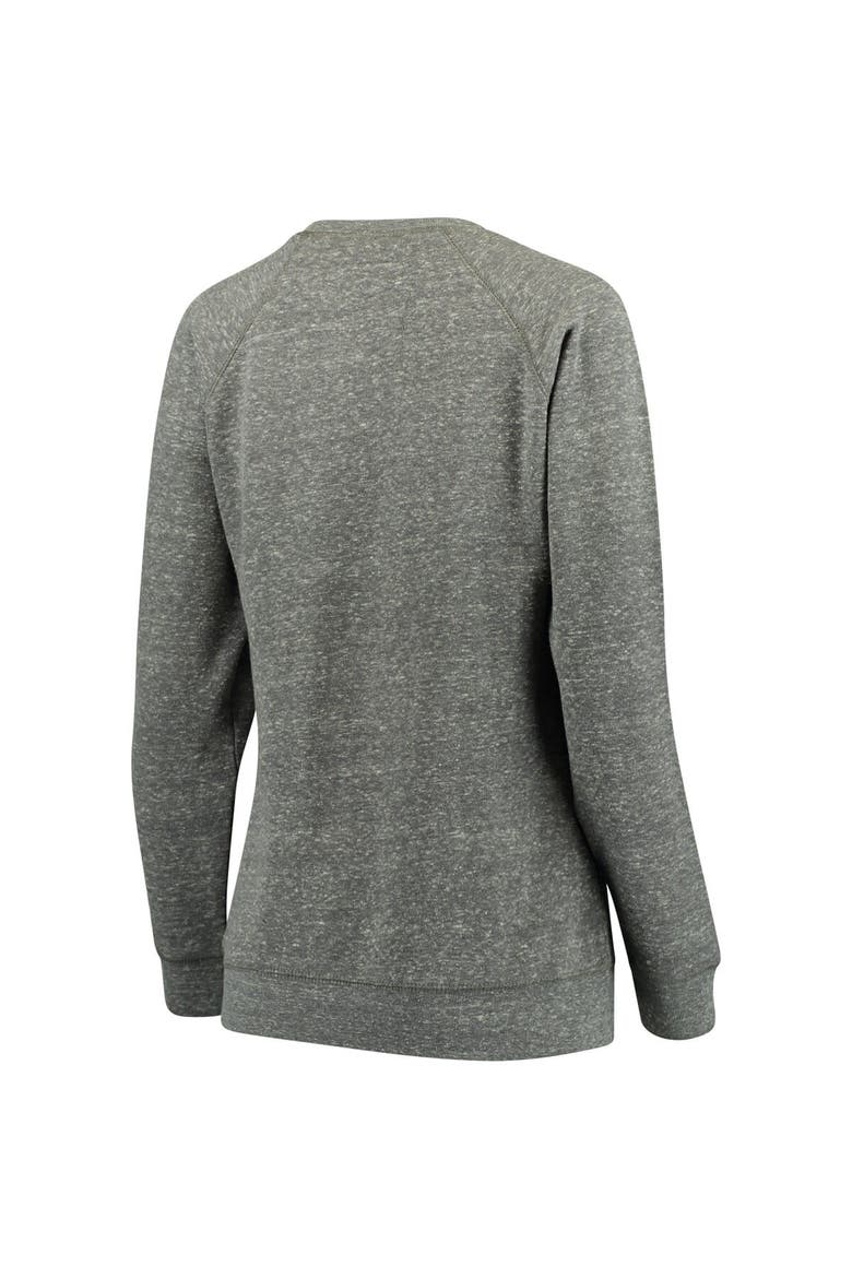 Women's Pressbox Heathered Gray Purdue Boilermakers Edith Vintage Knobi Pullover Sweatshirt, Alternate, color, Heather Gray