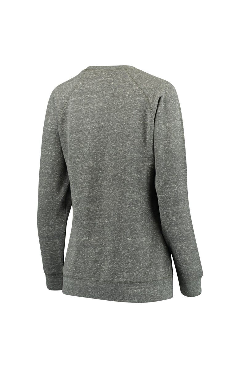 PRESSBOX Women's Pressbox Heathered Gray Purdue Boilermakers Edith Vintage Knobi Pullover Sweatshirt, Alternate, color, Heather Gray