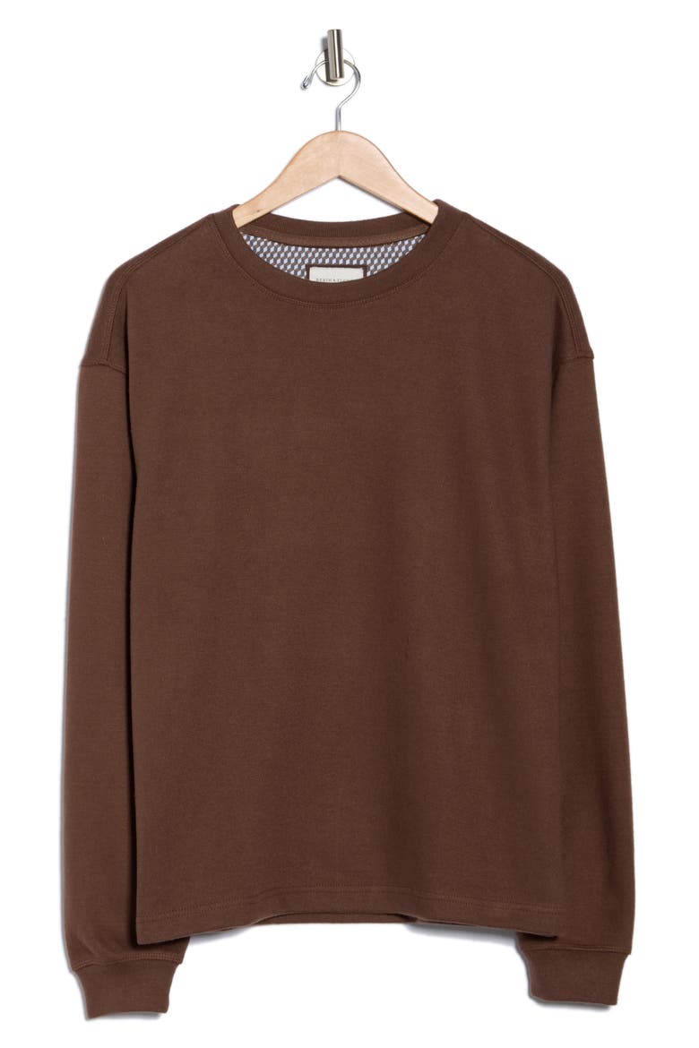 Knit Sweatshirt, Alternate, color, BROWN