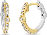 Bony Levy Maya Two-Tone 18K Gold Diamond Hoop Earrings