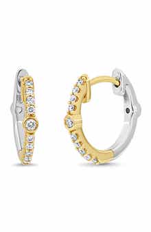 Bony Levy Maya Two-Tone 18K Gold Diamond Hoop Earrings