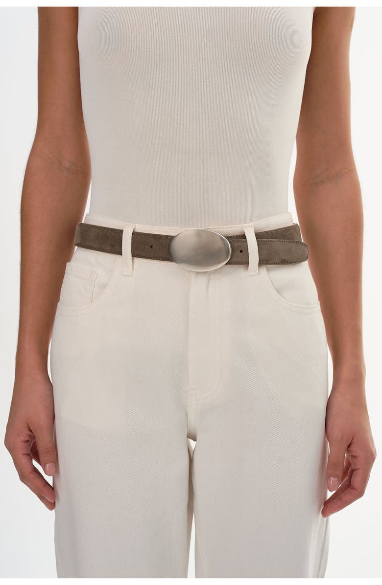 LAMARQUE Marbella | Suede Belt, Main, color, Steel Grey