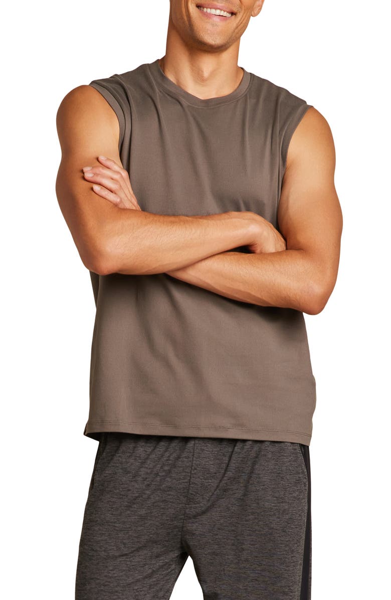 Barefoot Dreams<sup>®</sup> Malibu Collection<sup>®</sup> Butterchic Muscle T-Shirt, Main, color, Olive Branch