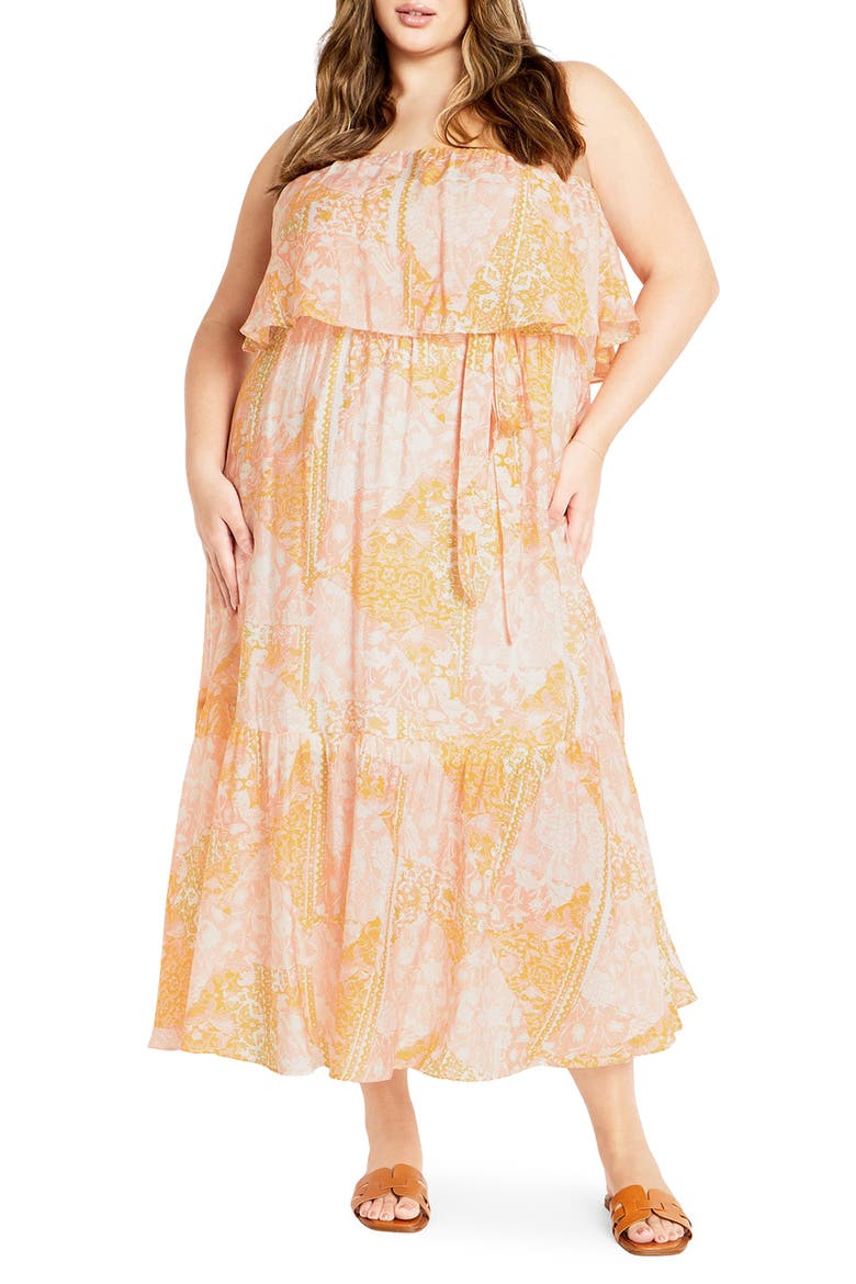 Pia Floral Strapless Maxi Dress video