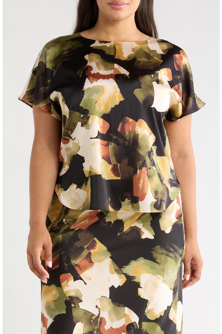 Floral Print Top, Main, color, BAY LEAF MULTI