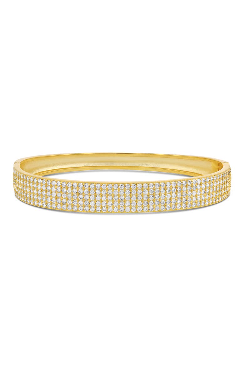 Five Row Pavé Bangle Bracelet, Main, color, GOLD