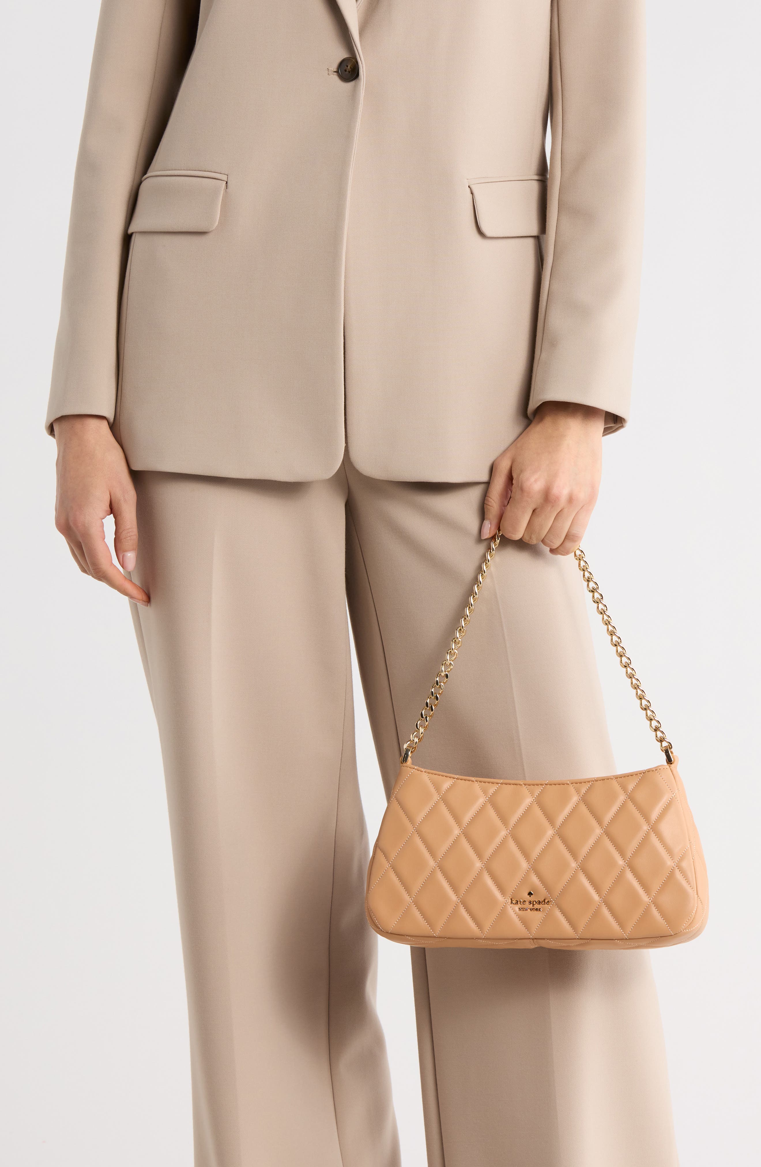 Kate Spade New York carey small convertible crossbody bag, Alternate, color, Tiramisu Mousse