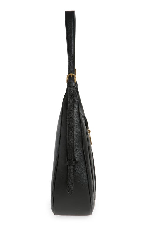 Demellier Siena Leather Hobo Bag In Black