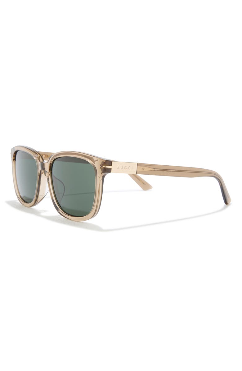 Gucci 55mm Novelty Square Sunglasses, Alternate, color, Brown Brown Green
