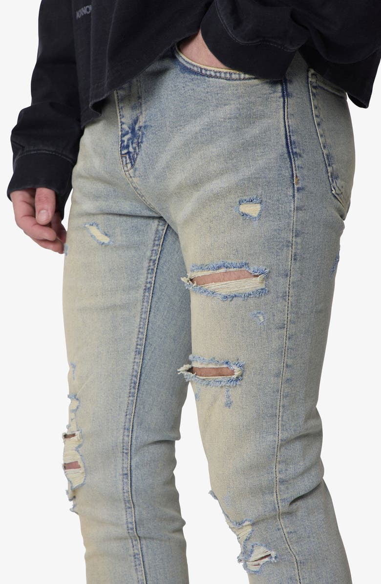 mnml Shredded Skinny Denim Jeans, Alternate, color,