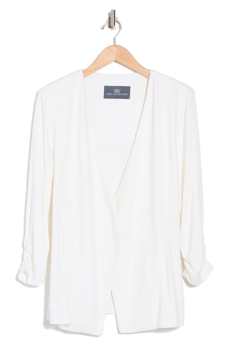 'Olga' Knit Jacket, Alternate, color, WHITE