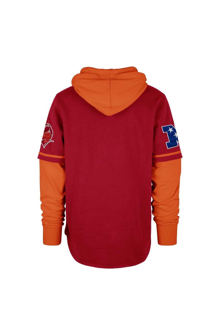 Men's '47 Red Tampa Bay Buccaneers Shortstop Pullover Hoodie, Alternate, color, Red