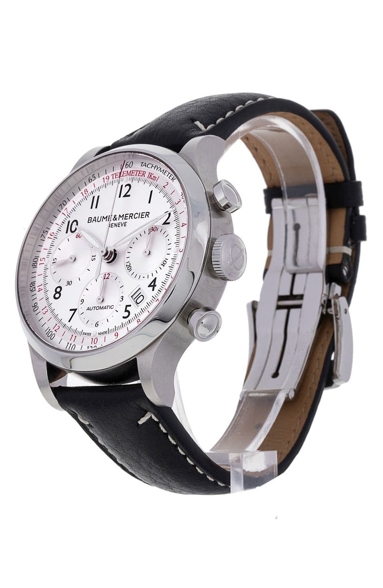 Watchfinder & Co. Preowned Baume et Mercier Capeland Leather Strap Watch, 42mm, Alternate, color, 