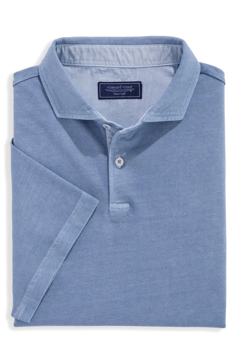 vineyard vines Lived-In Piqué Polo, Alternate, color, Club Blue
