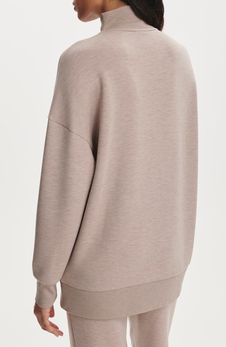 Varley Masie Long Half Zip Sweatshirt, Alternate, color, Taupe Marl