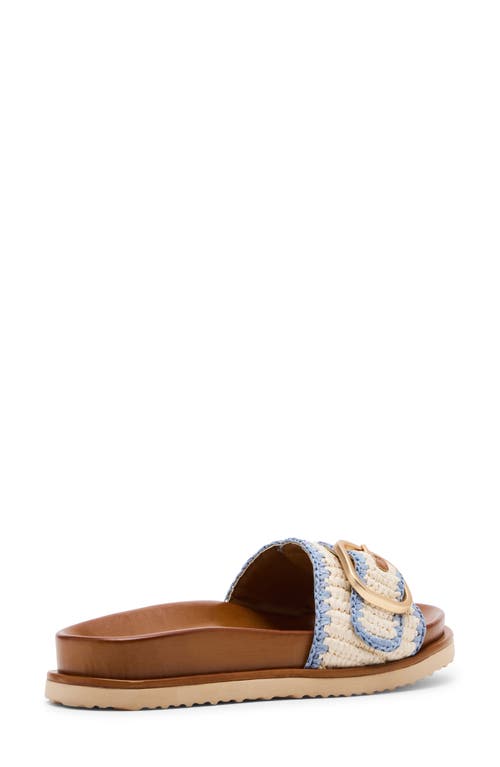 Steve Madden Memphis Slide Sandal In Light Blue Multi