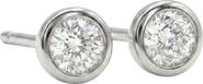 Argento Vivo Sterling Silver Lab Grown Diamond Stud Earrings