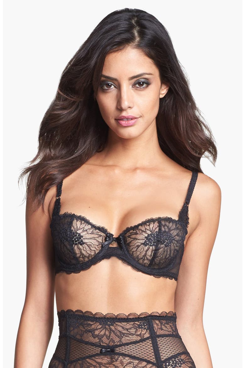 Chantelle Intimates Opera Underwire Demi Bra, Main, color, BLACK