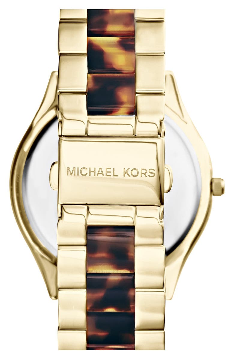 MICHAEL Michael Kors Michael Kors 'Slim Runway' Round Bracelet Watch, 42mm, Alternate, color, 