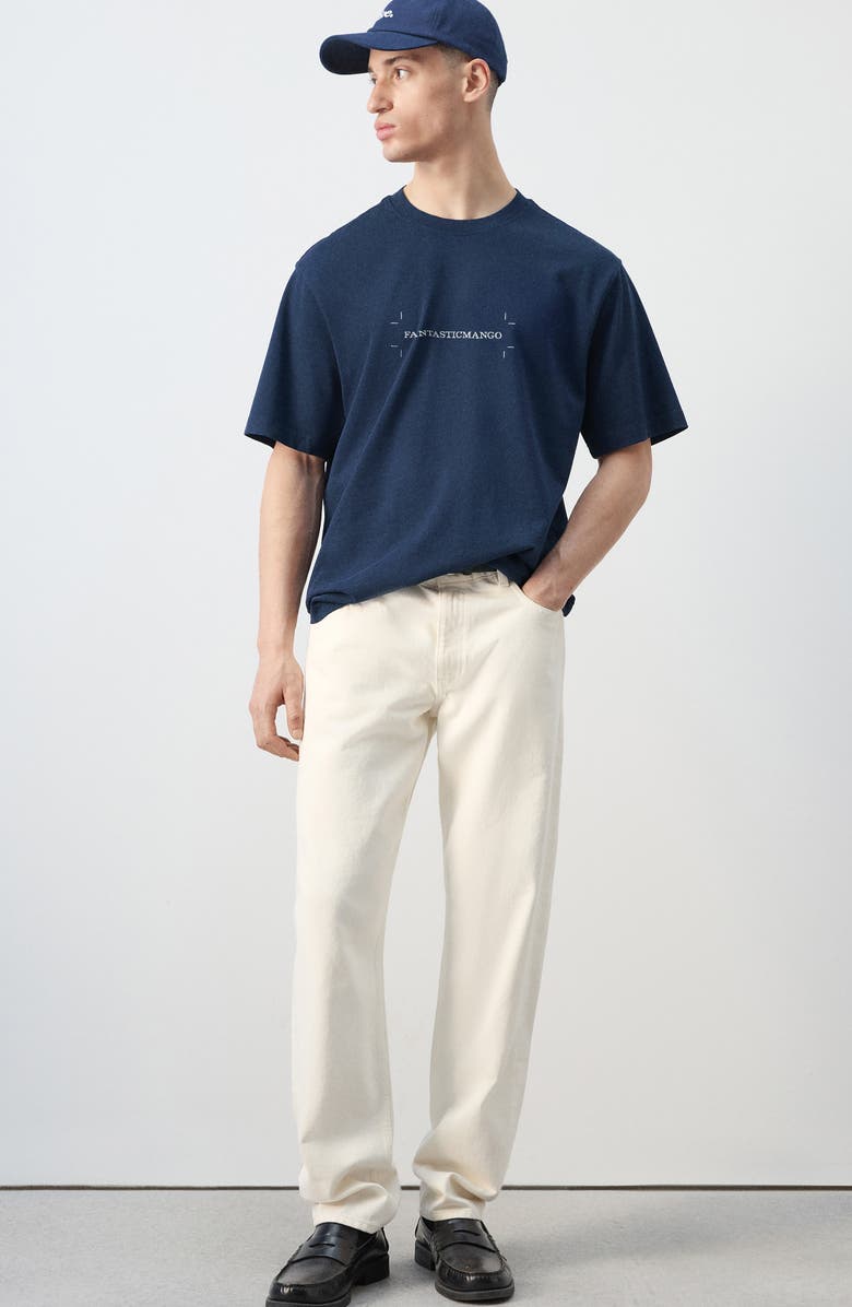 MANGO x Fantastic Man Logo Graphic T-Shirt, Alternate, color, Ink Blue