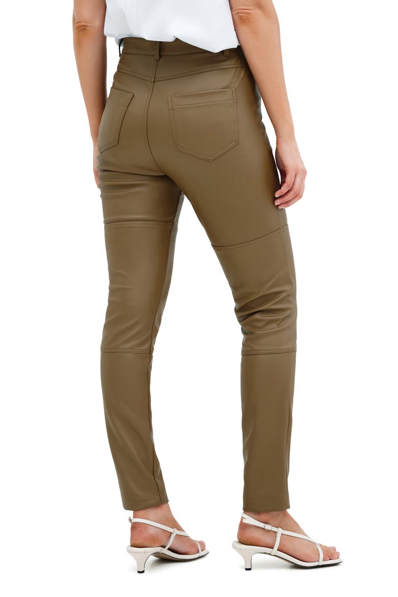 Mei Faux Leather Pants, Alternate, color, TAUPE