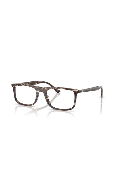 Ray Ban Ray-ban 55mm Rectangle Optical Glasses In Brown
