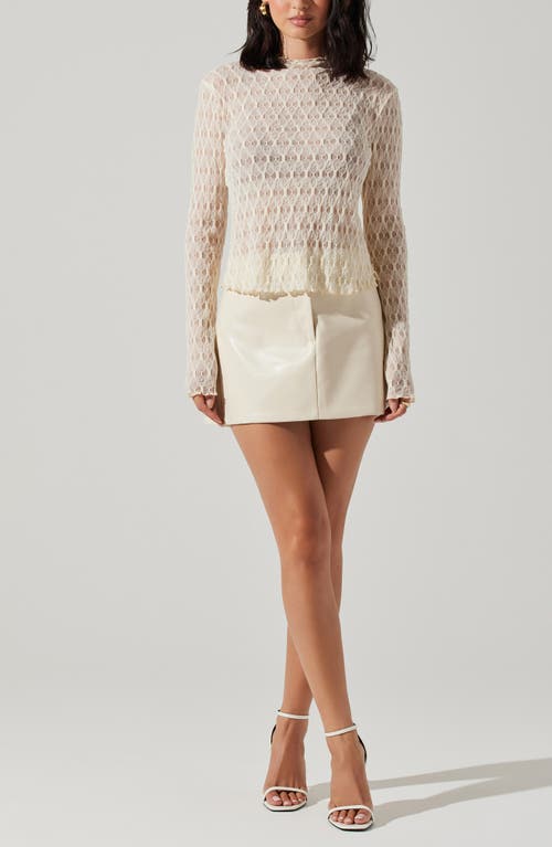 Astr The Label Dorset Mesh Top In Cream