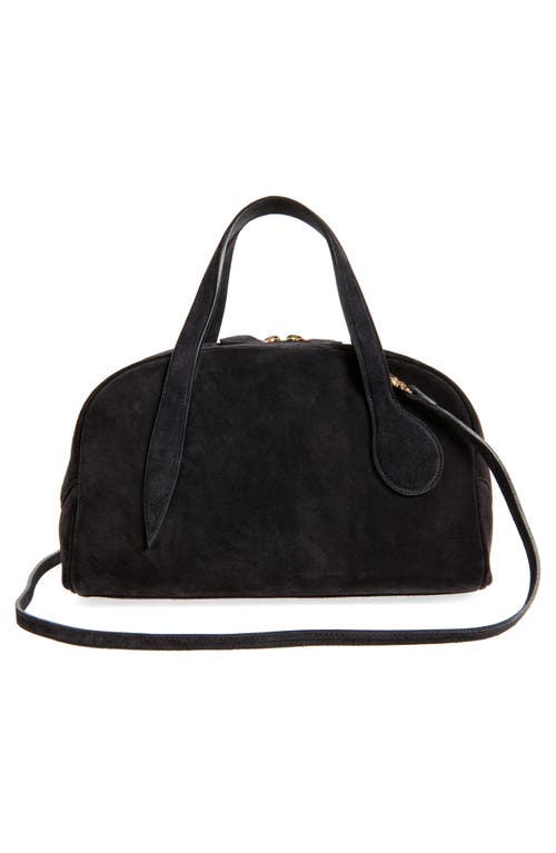Liffner Mini Leather Bowling Crossbody Bag In Black
