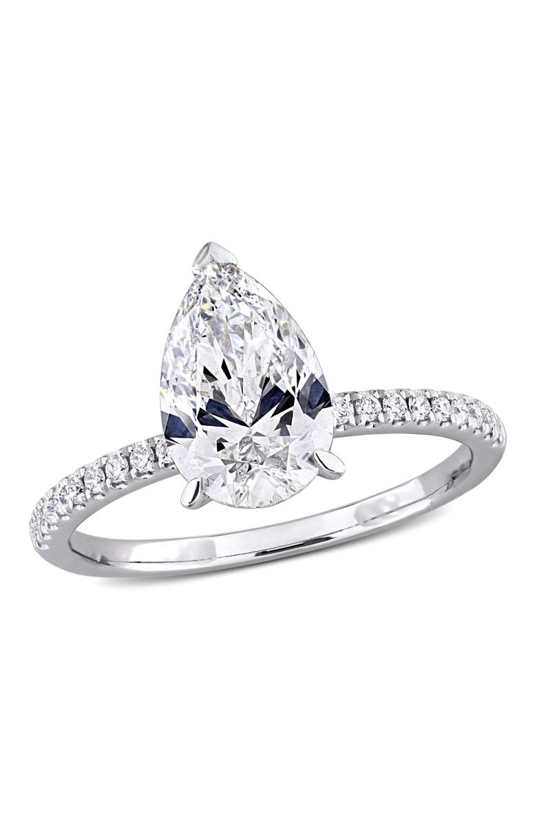 Julianna B. 2-1/6 CTW Lab-Grown Diamond Pear Solitaire Ring 14k, Main, color, White Gold