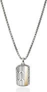 John Hardy Icon 50 Tag Pendant Necklace
