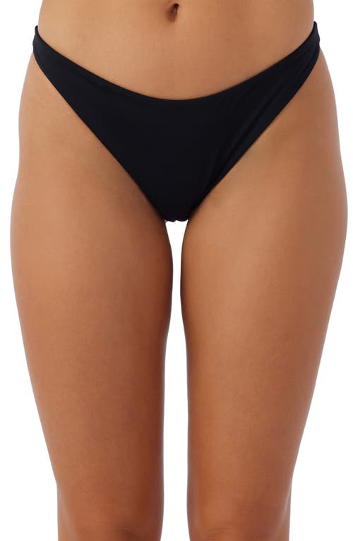 O'Neill Flamenco Saltwater Solids Bikini Bottoms in Black at Nordstrom, Size Xx-Large