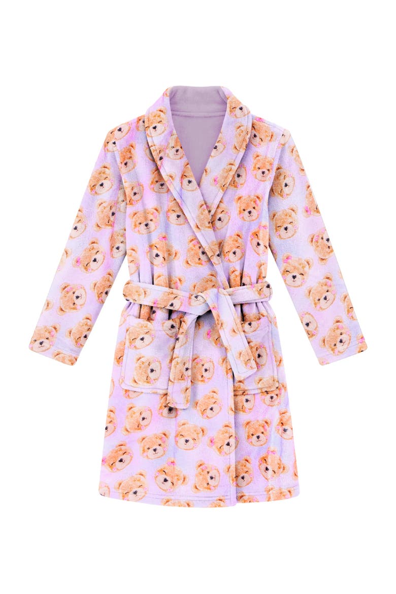 Plush Slumber Party loungewear Robe, Main, color, Lavender