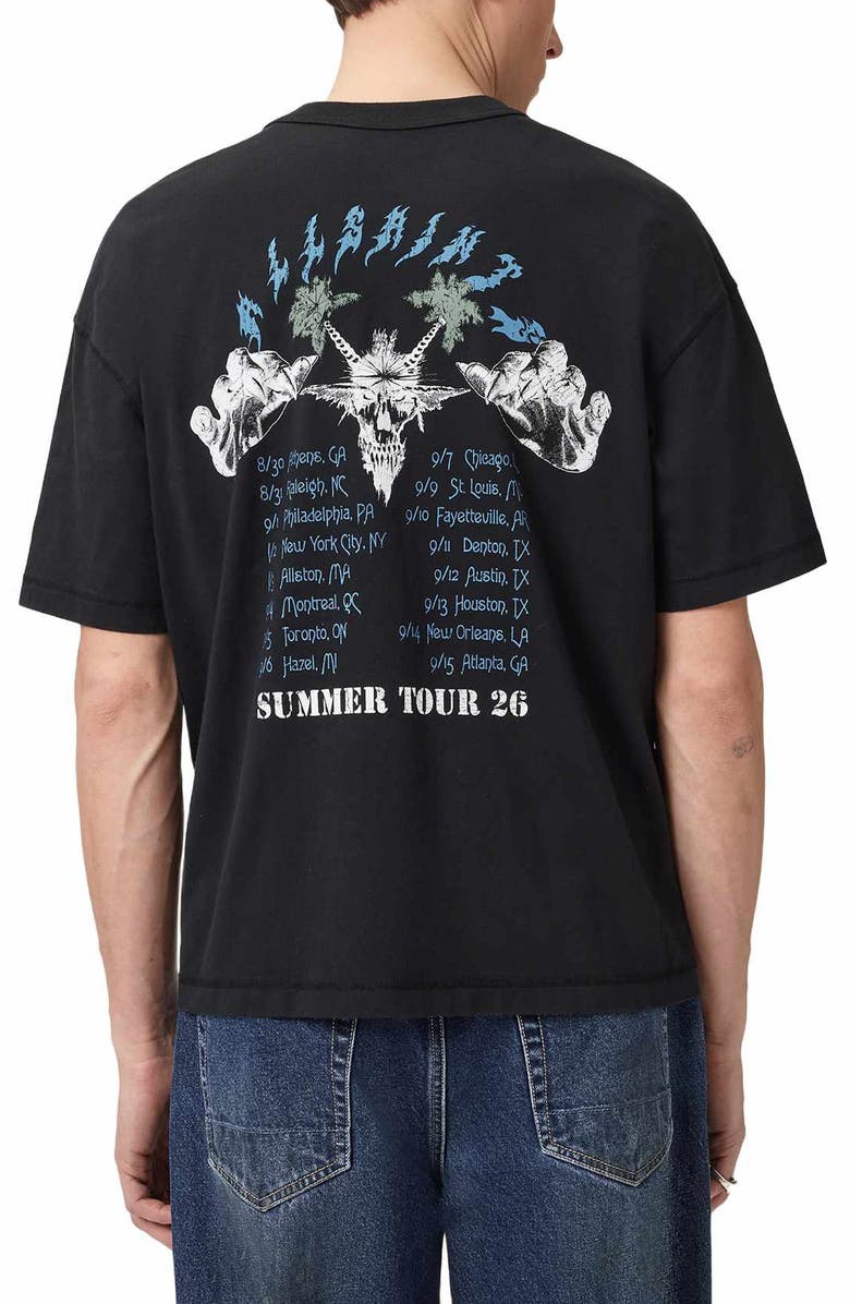 AllSaints Palm Ripper Graphic T-Shirt, Alternate, color, Washed Black