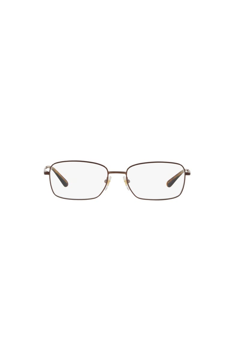 54mm Rectangle optical glasses, Alternate, color, Brown