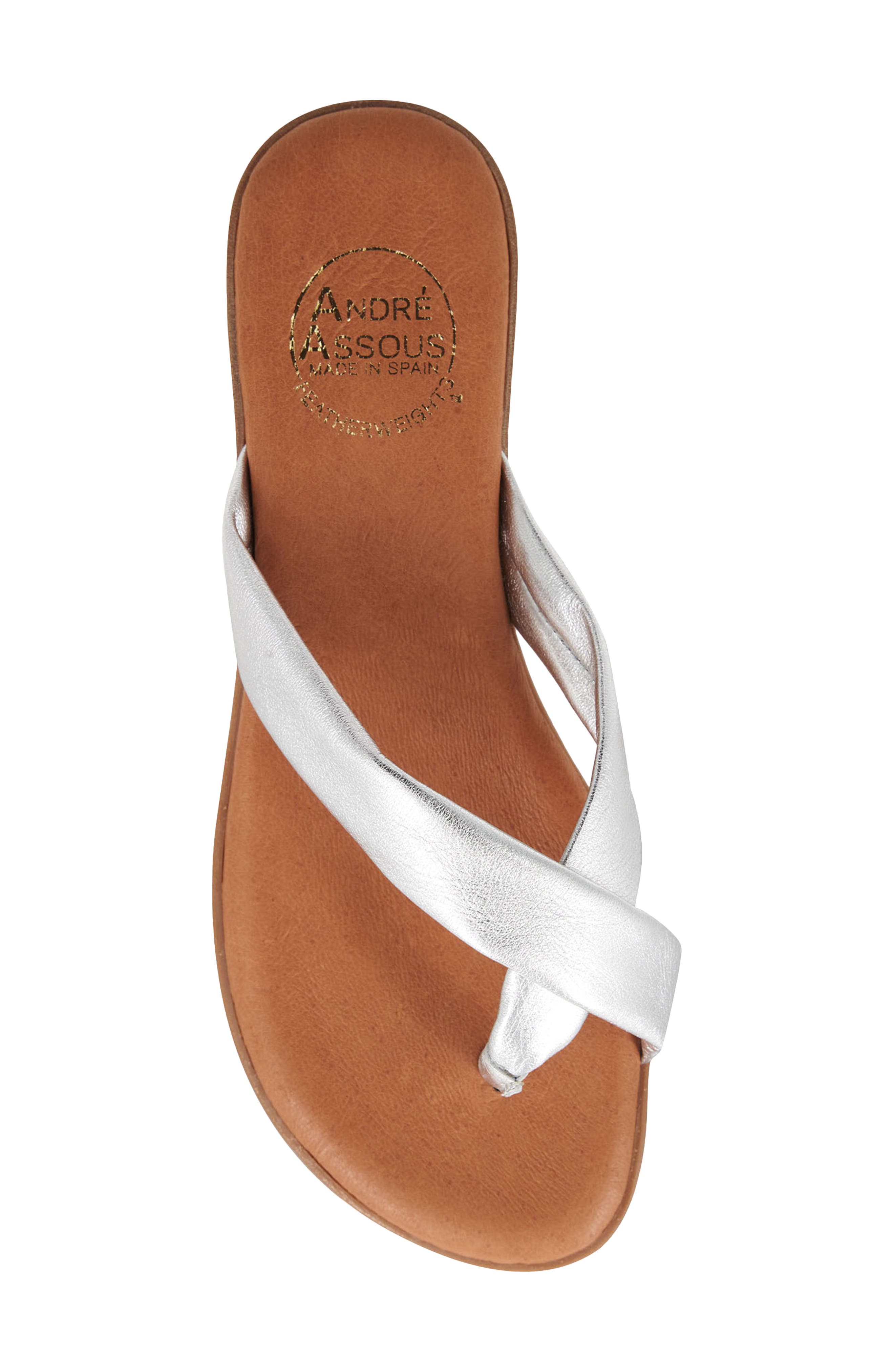 André Assous Nadiya Flip Flop, Alternate, color, Silver