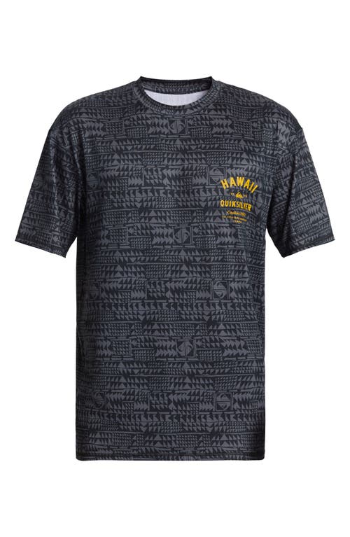 Quiksilver Multiply Surf Short Sleeve Rashguard In Wild Fern Black