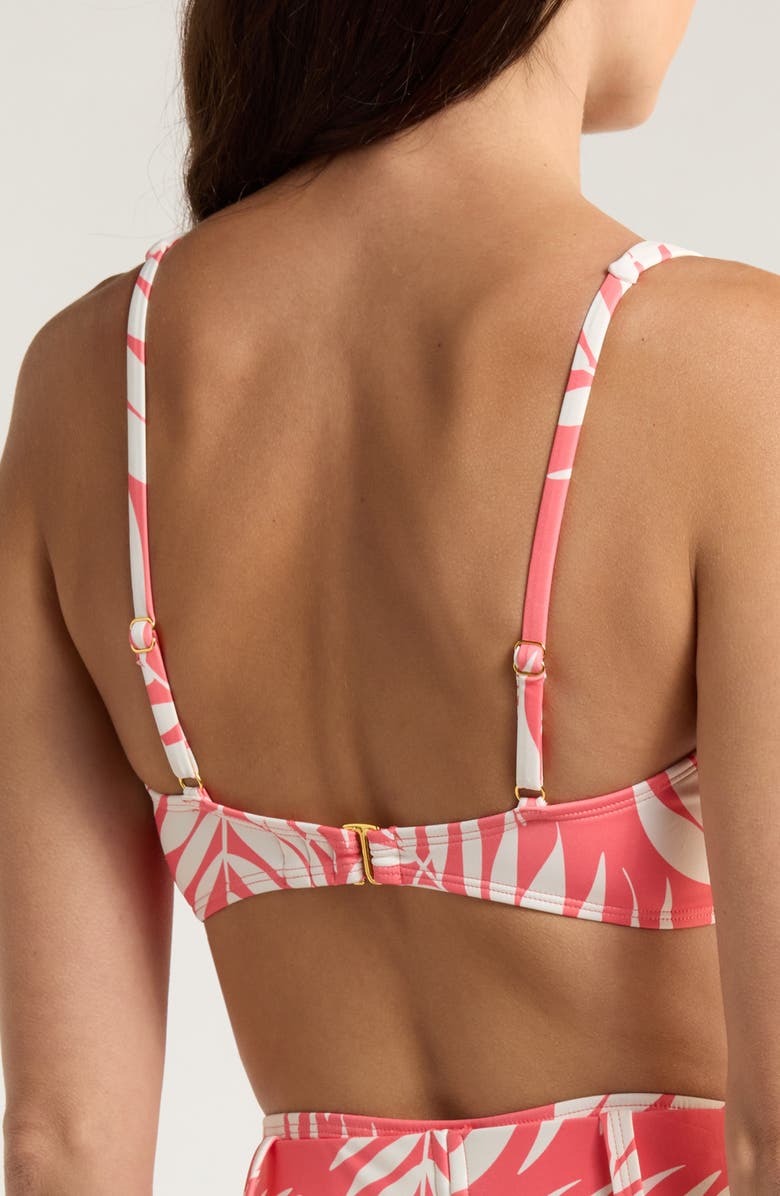 Hutch Conny Bikini Top, Alternate, color, Coral Paradise Foliage