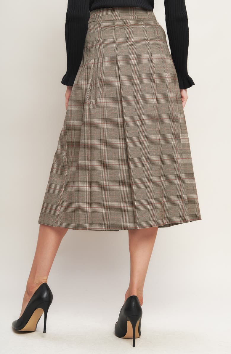 FLYING TOMATO Plaid Midi Skirt, Alternate, color,