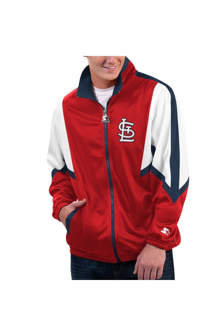 Men's Starter Red St. Louis Cardinals Lead Runner Full-Zip Jacket, Alternate, color, Red