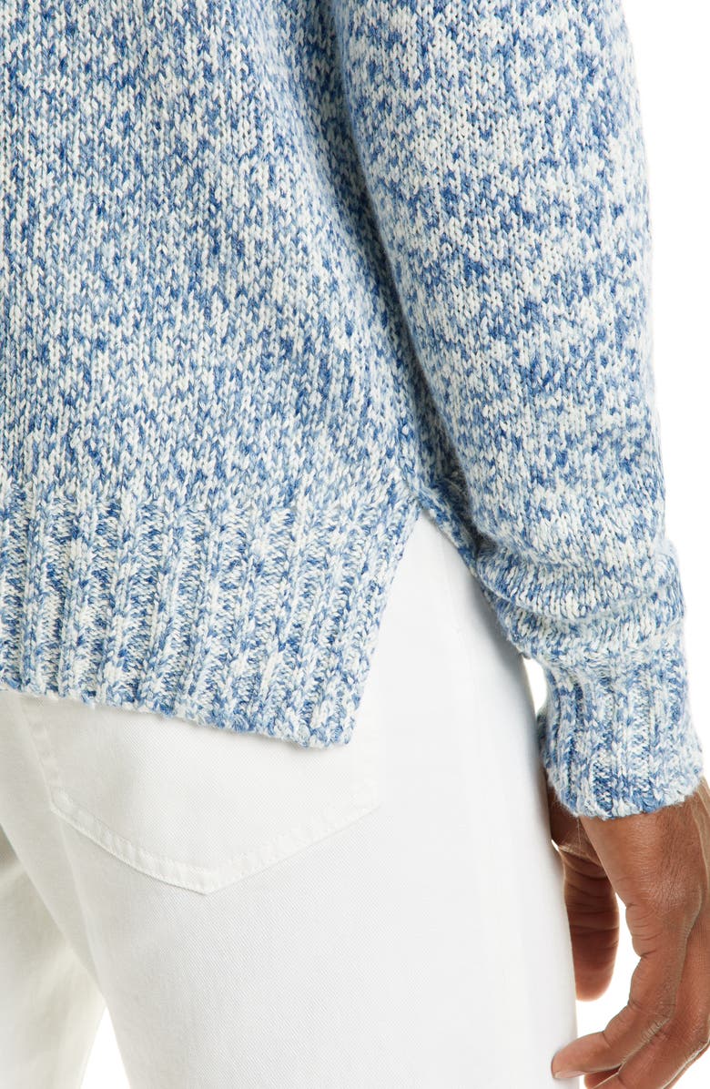 ZEGNA Mélange Silk & Linen Crewneck Sweater, Alternate, color, 