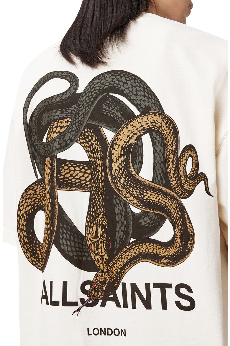 Reticulate Cotton Graphic T-Shirt, Alternate, color, SANDY WHITE