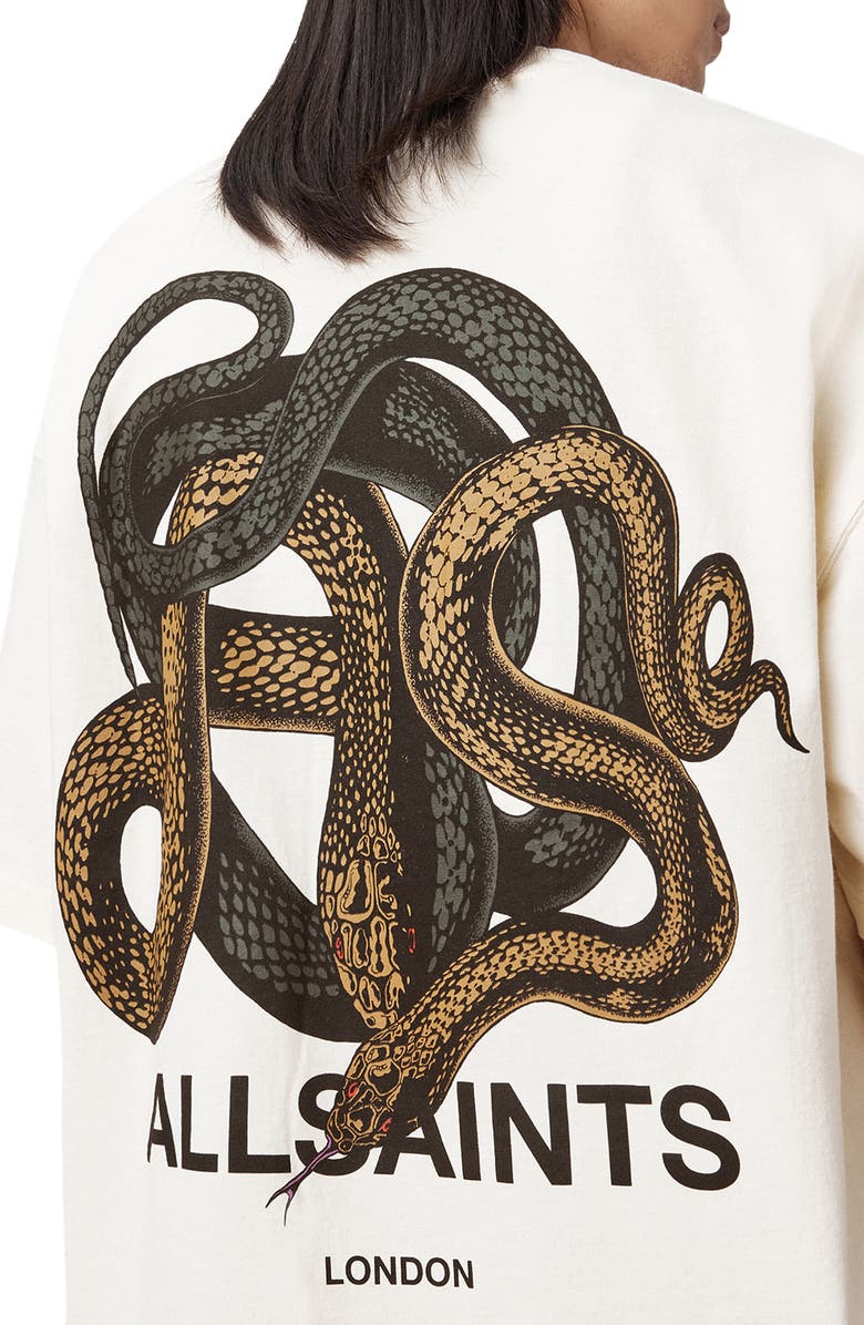 AllSaints Reticulate Cotton Graphic T-Shirt, Alternate, color, Sandy White