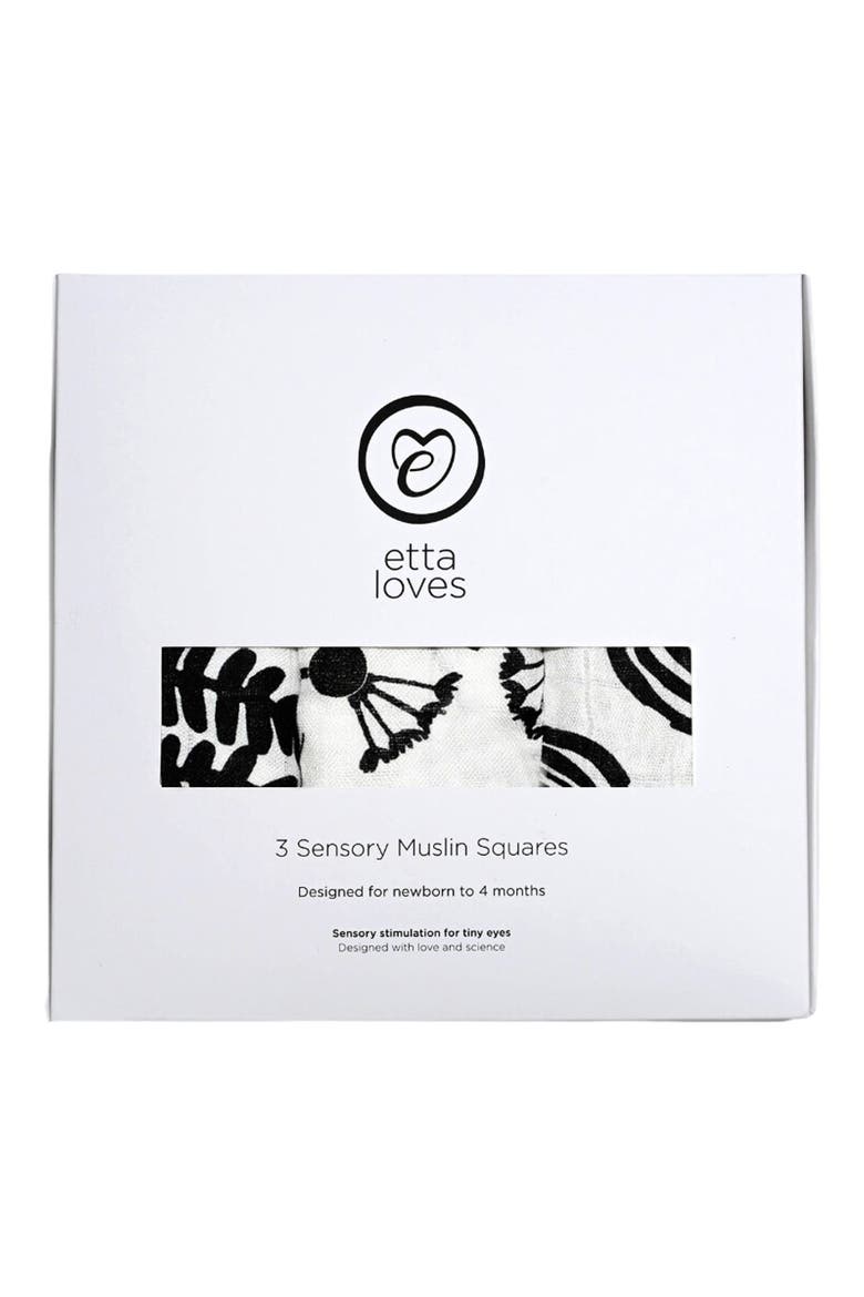 3-Pack Plant Sensory Organic Cotton Muslin Blankets, Alternate, color, PLANT PRINT