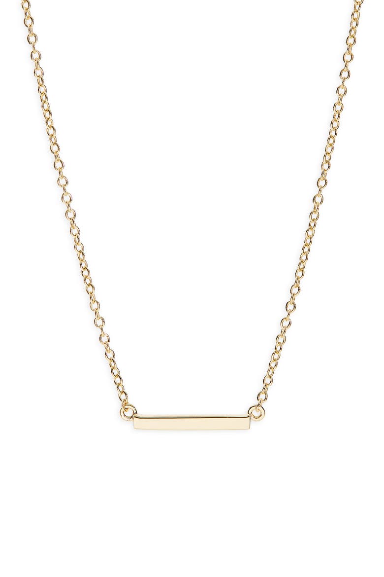 Delicate Collection Demi-Fine Bar Necklace, Main, color, VERMEIL