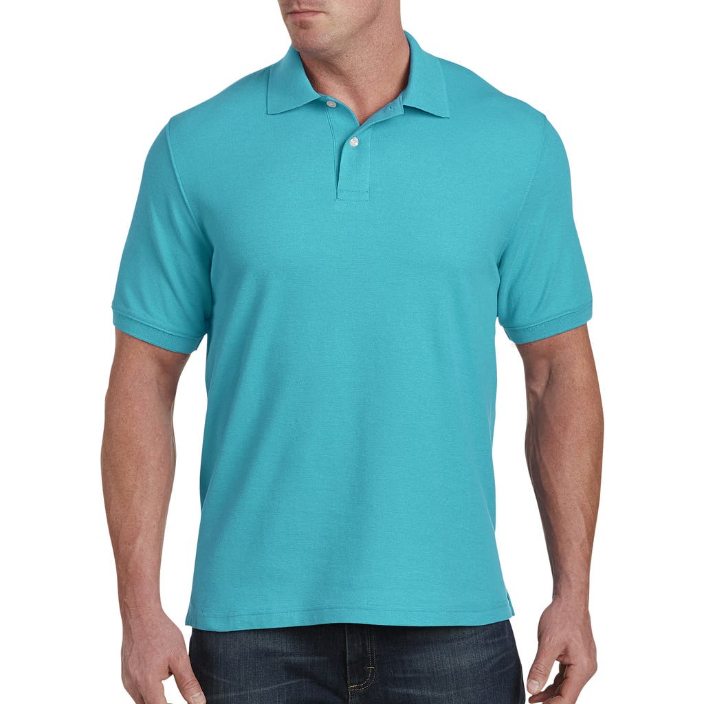 Xdmy Harbor Bay By Dxl Harbor Bay By Dxl Big & Tall Piqué Polo Shirt In Viridian Green