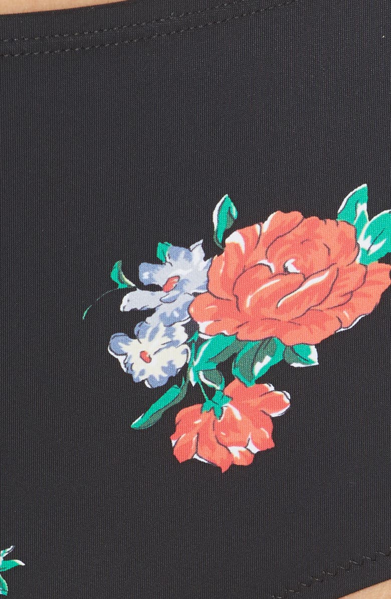 Tory Burch High Waist Floral Bikini Bottoms, Alternate, color, 