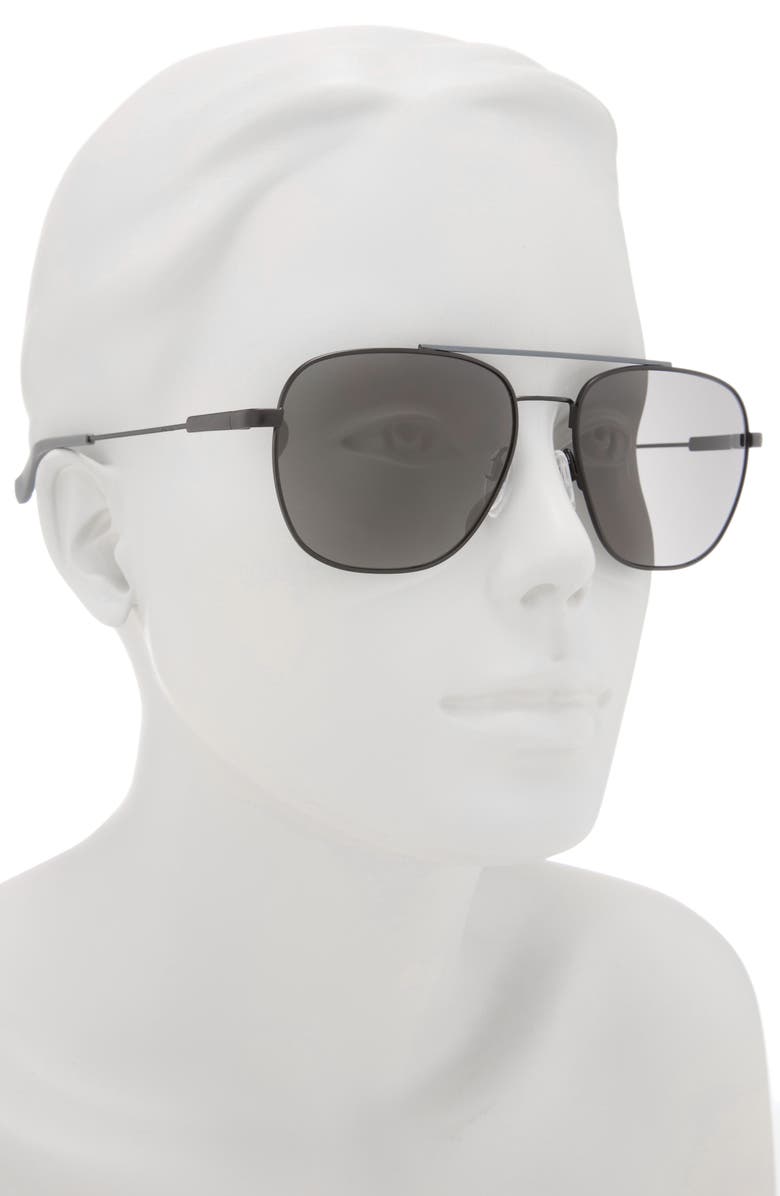 Cole Haan 57mm Grand Pilot Sunglasses, Alternate, color, Black