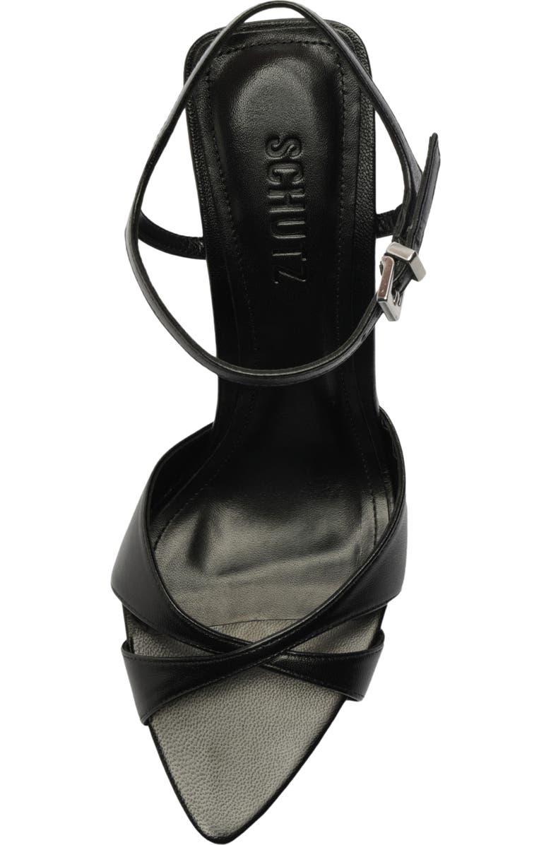 Schutz Maxine Ankle Strap Wedge Sanda, Alternate, color, Black