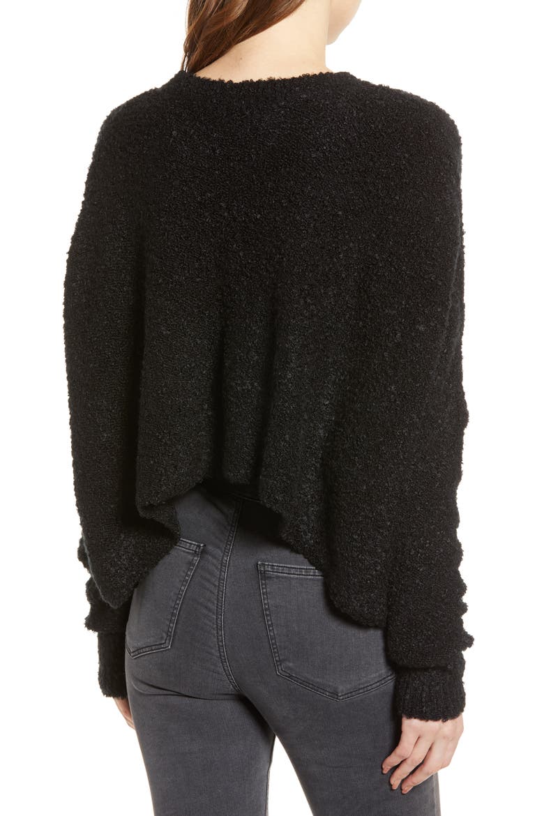 Mattie Crop Sweater, Alternate, color, BLACK