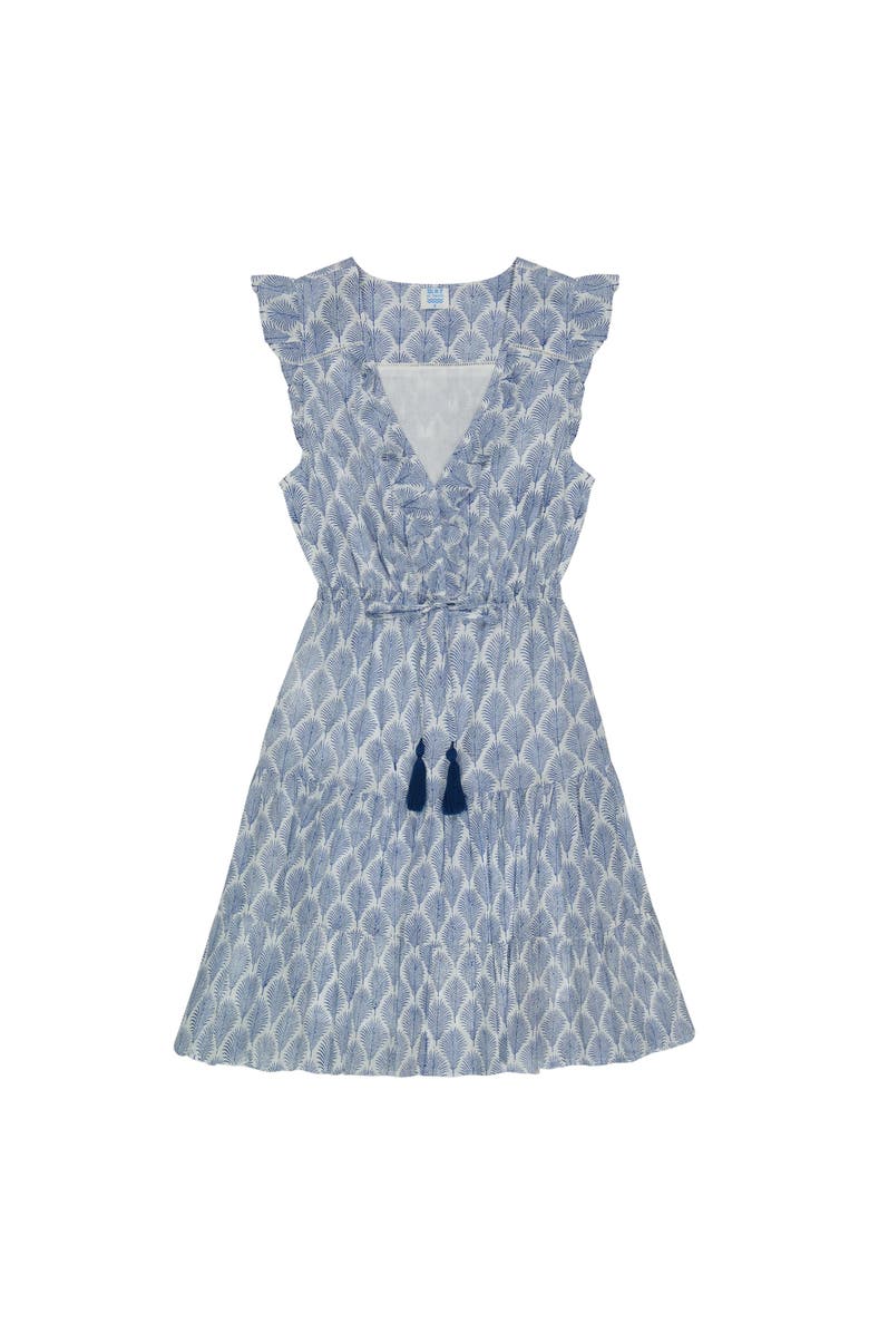 Mer St. Barth Giselle Women's Mini Dress Navy Feather, Alternate, color, Blue